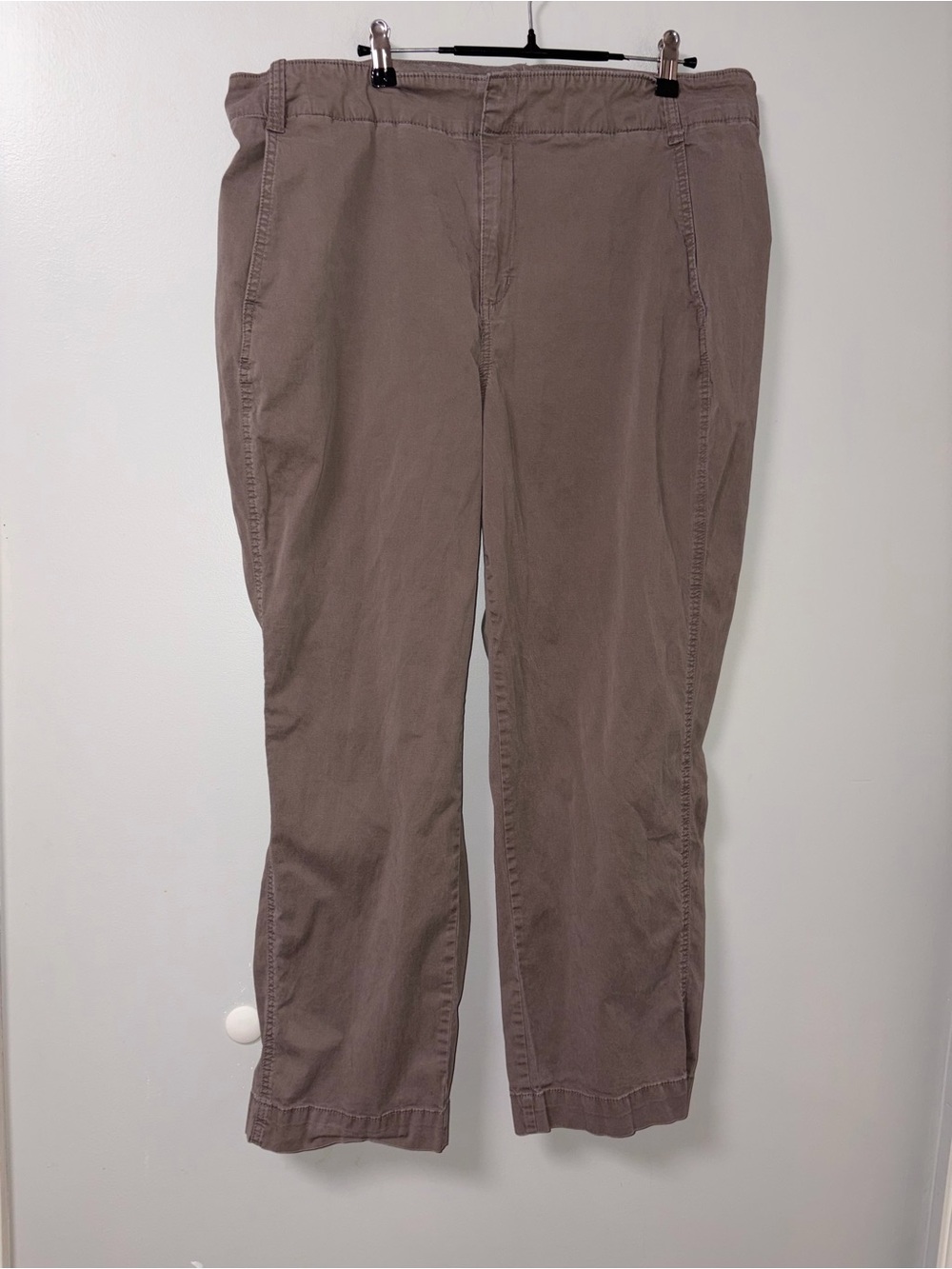 A New Day Brown Cropped Chino Stretch Pants Women’s 18